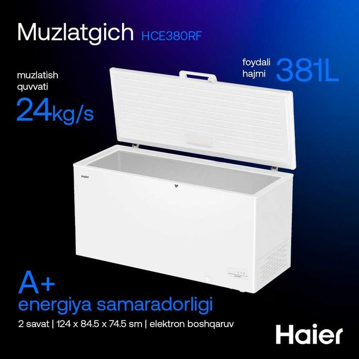 Morozelnik holodelnik  Морозильник Ларь Haier HCE380RF