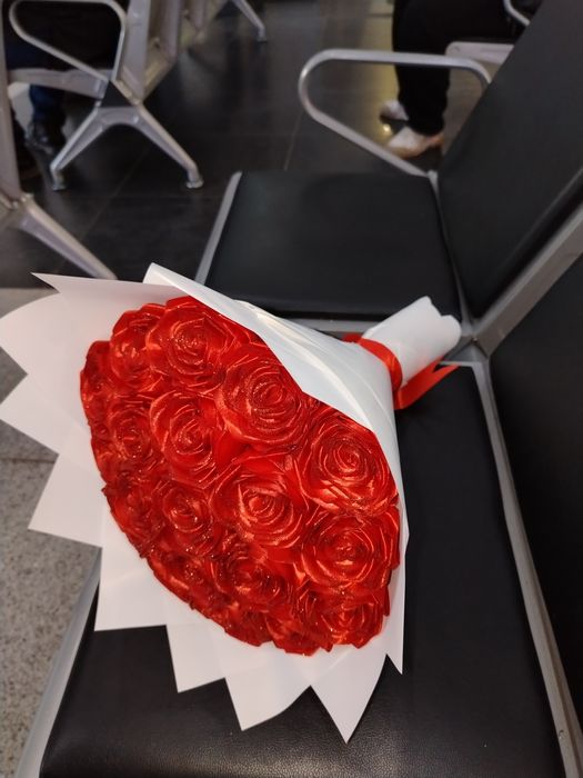 Цветы из атласных лент