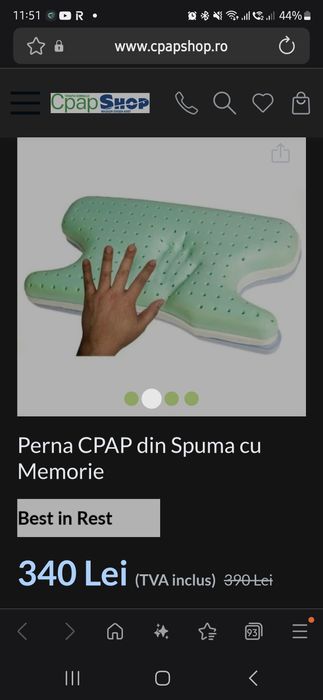 Vând perna compatibila CPAP apnee