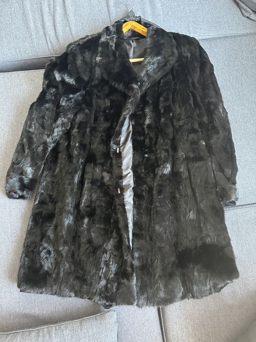 Кожено палто дълго от визон