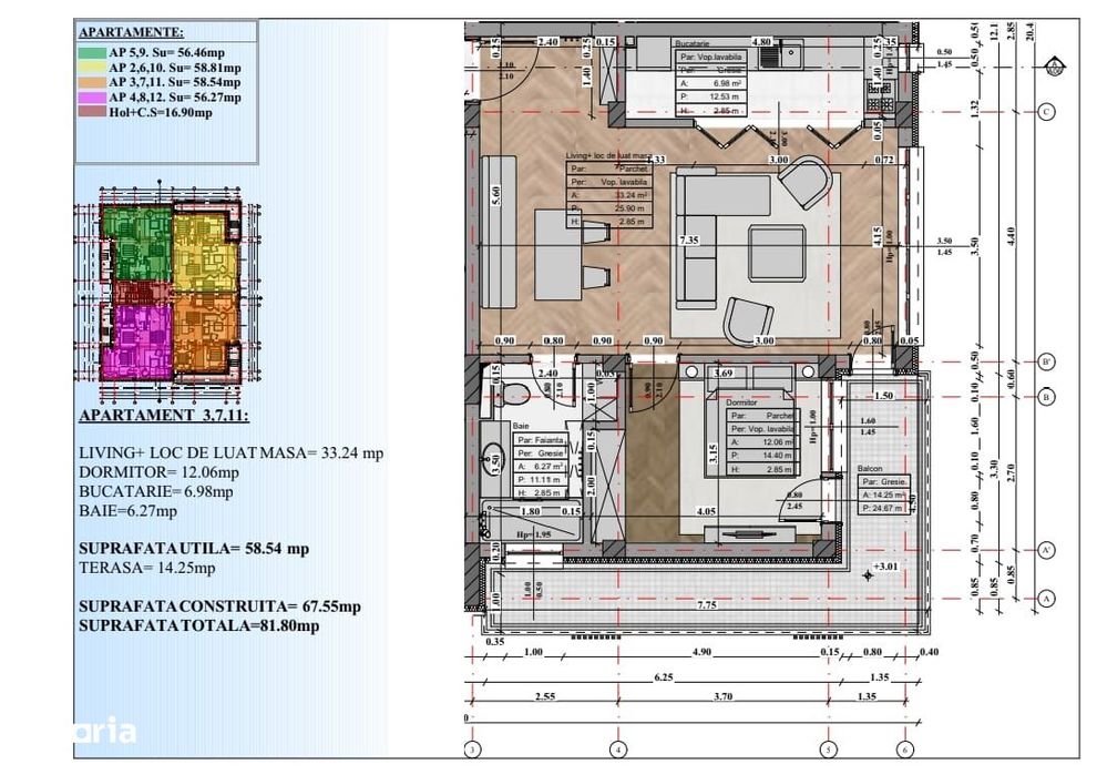 Mangalia apartament 2 camere Cartierul de vile de vanzare