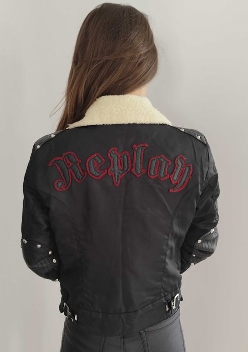 Оригинално яке от естествена кожа Replay
