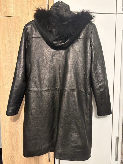 Палто естествена телешка кожа