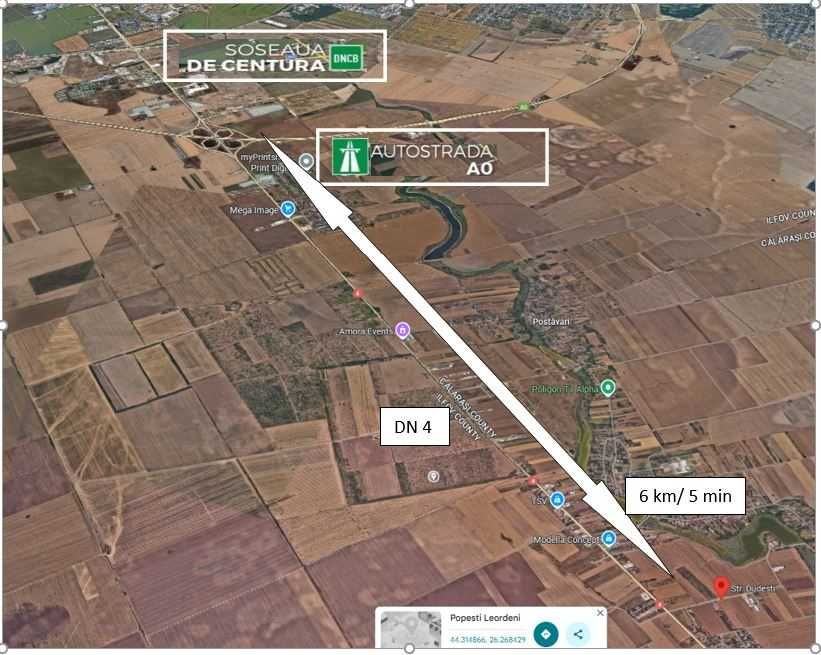 Teren de vanzare intrare in Frumusani