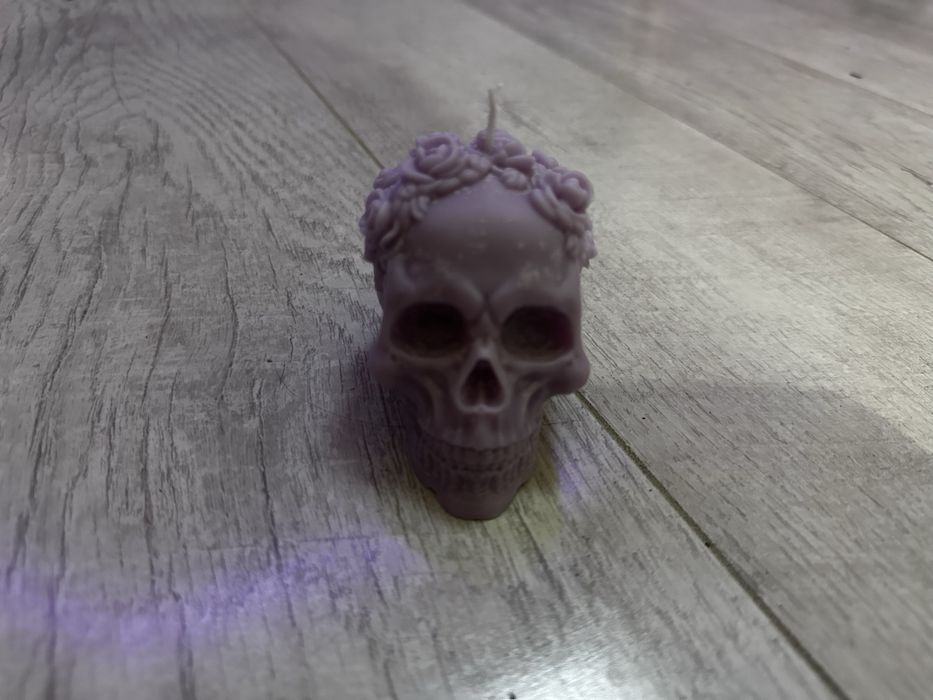 Handmade Soy Skull Candle / Lumănare Handmade Soia