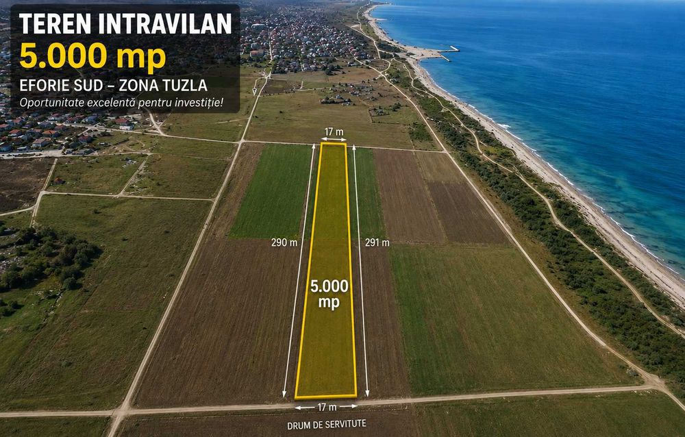 Teren intravilan 5.000 mp – Eforie Sud – oportunitate investiție
