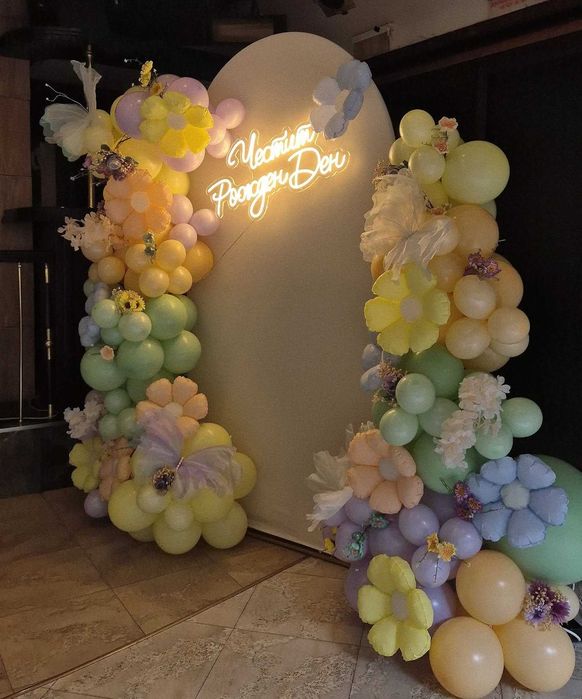 Светещ надпис Честит рожден ден под наем