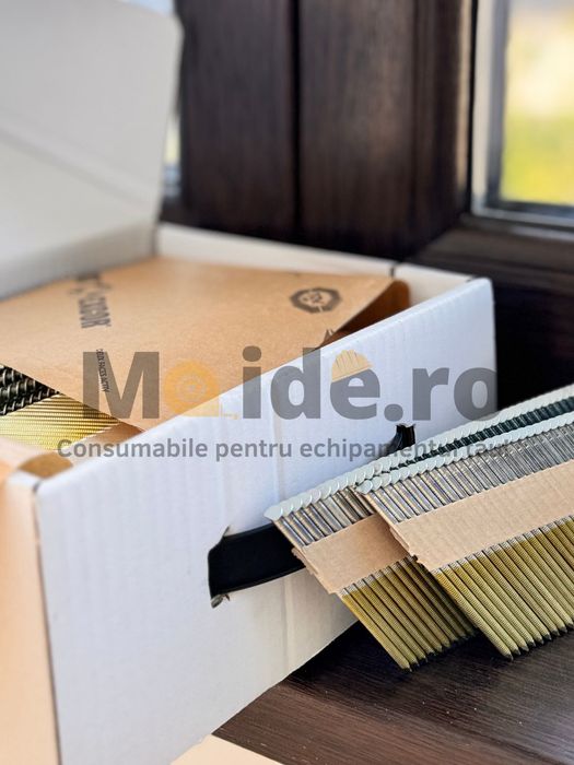 Cuie pistol lemn | Bandă 21°/34° + rolă | Se livrează