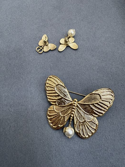 Серьги и брошь Dior с упаковкой