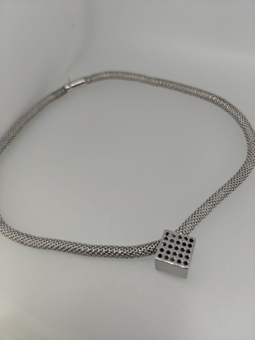 Colier aur alb 18k 36.12gr cu diamante naturale (r)