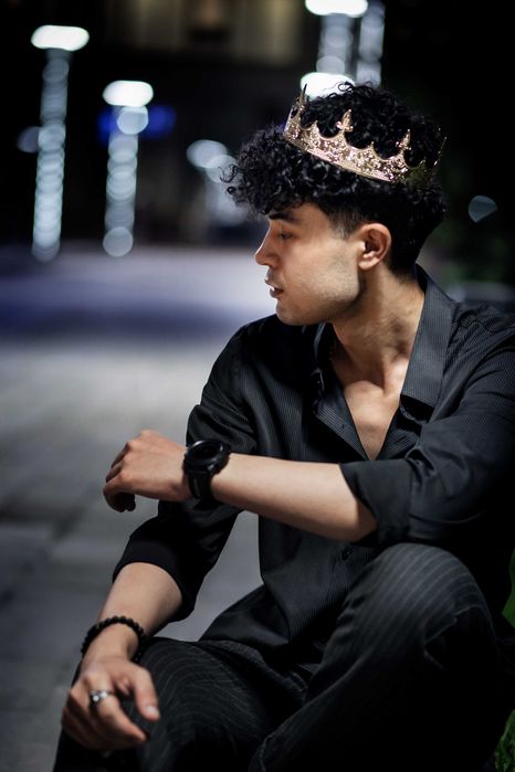 Мужская корона, регулируемый размер, полный круг. Доставка включена.