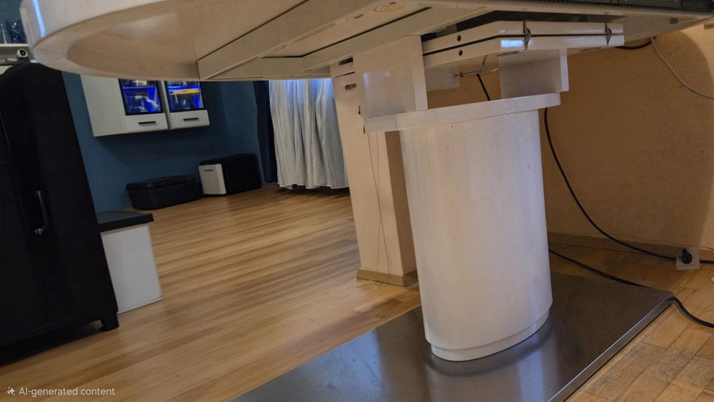 Елипсовидна разтегателна трапезна маса бял лак | Като нова