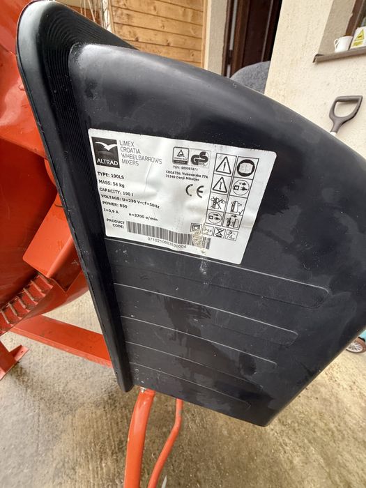 Betoniera 190 L Altrad Limex 850W