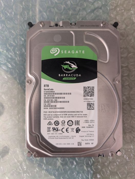 Hard disk , HDD . 8TB/6TB/4TB