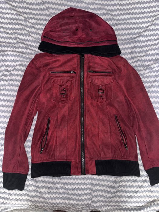 y2k archive red zip hoodie