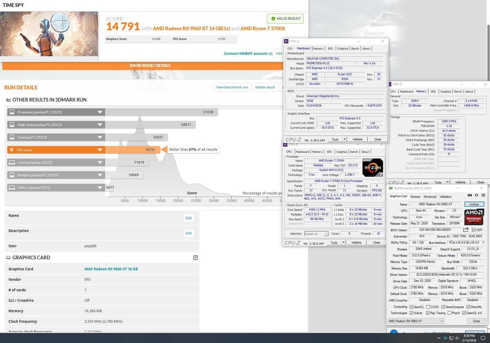 XFX SWIFT RX 9060 XT 16GB Triple Fan OC