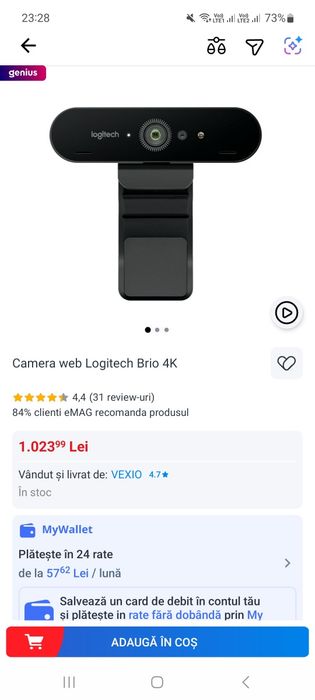 Webcam Logitech Brio 4k