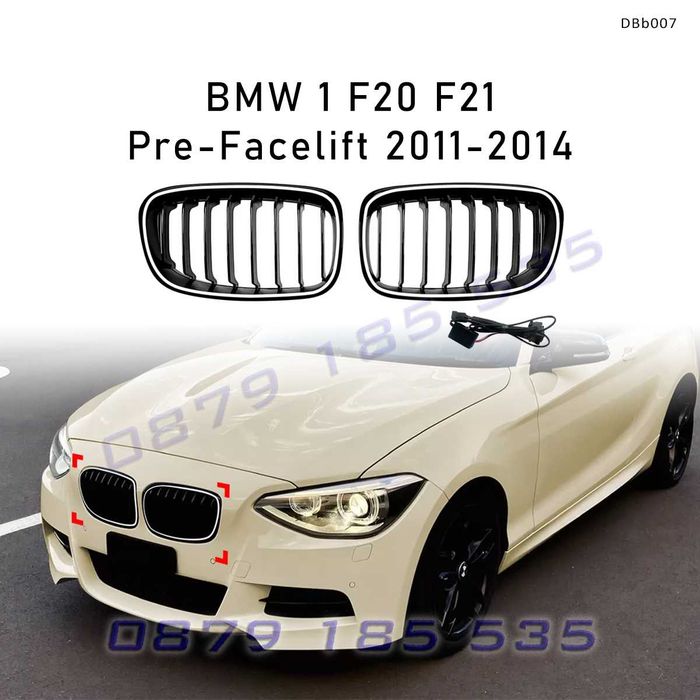 Светещи LED тунинг бъбреци за BMW 1 F20 F21 2011–2014 черен гланц DBb007 бмв ф20 лед