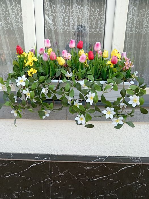 Декоративные растения искусственные цветы и деревья