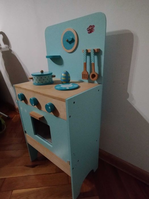 Bucătărie de joaca de lemn copii cu accesorii