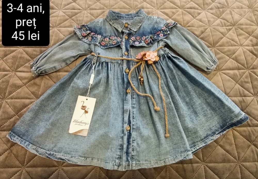 Rochie blugi fetița 3-4 ani NOU