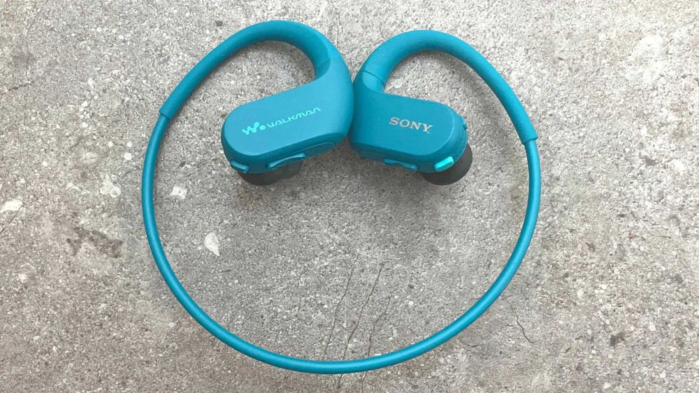За плуване Mp3 плеър Sport Sony NWWS413C, 4GB, Waterproof, Син