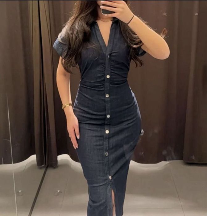 Zara джинсовое платье