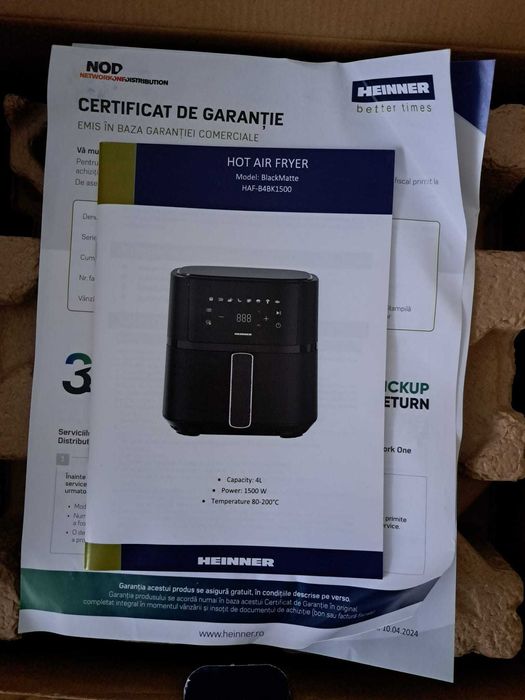 Friteuza cu aer cald Heinner HAF-B4BK1500