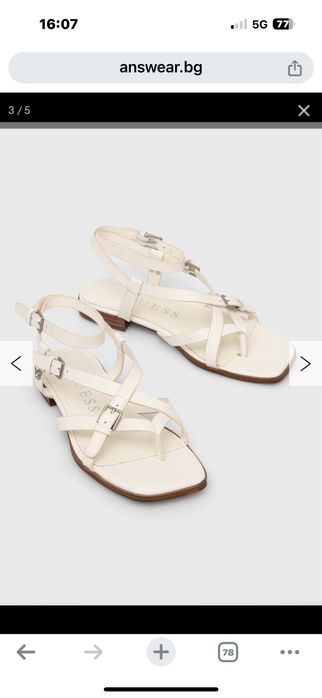 Кожени сандали Guess Tamper