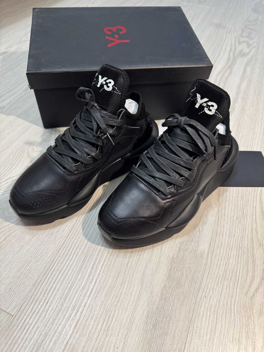 Adidasi Y-3, Kaiwa - Black Premium din Piele NOI Yohji Y3