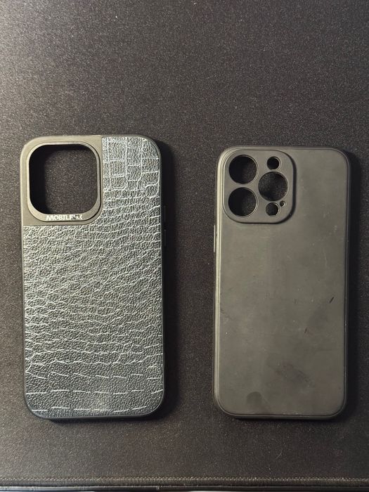 Husă Mobilfox piele iPhone 14 Pro Max + husă silicon