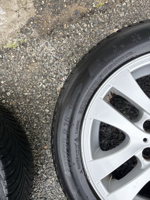 Set 4 jante aluminiu Bmw r16 cu anvelope de iarna