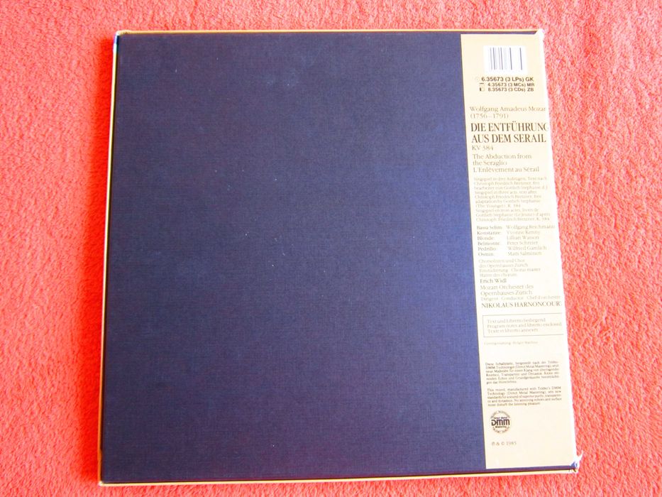 vinil Mozart  Răpirea din Serai, Germania 1986 Nikolaus Harnoncourt