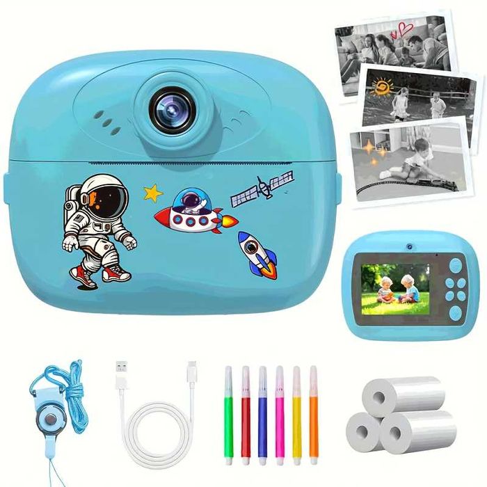 Aparat Foto Copii cu printare instanta. blue/pink Nou ambalat!