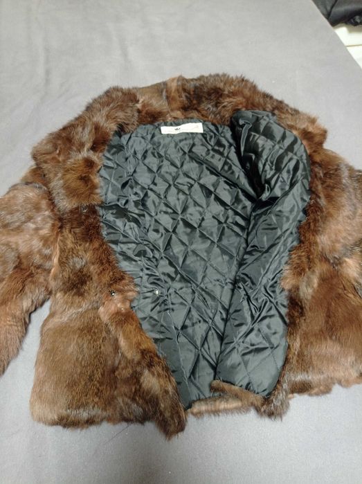 Естествено Кожено палто- късо