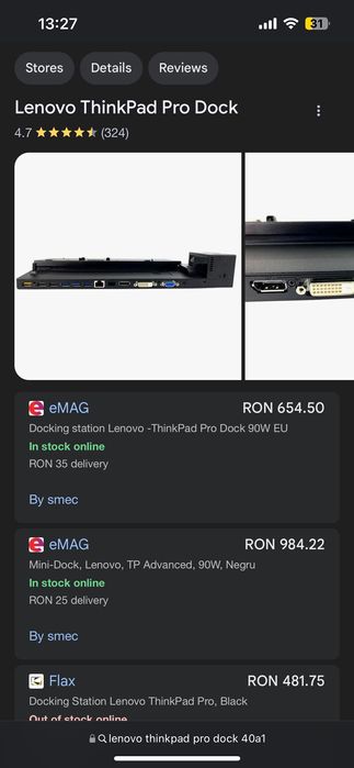 Lenovo Thinkpad Pro Dock 40A1