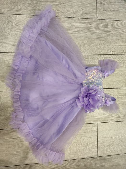 Рокля за момиче - Лила и розова