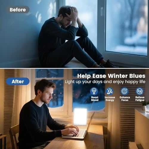 Нова тъжна SAD лампа 10 000 Lux светлинна терапия USB таймер памет