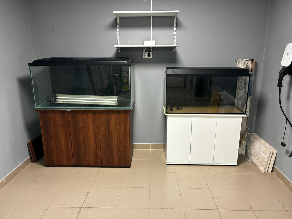 Acvariu 330l si 200l cu dulap si capac