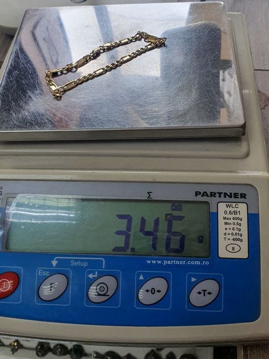 Brățară bărbătească din aur de 14K – lungime 21,5 cm – gramaj 3,46 g