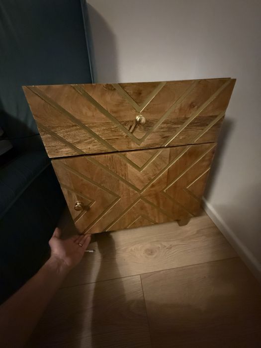 Set 2 Noptiere vidaXL din lemn de mango