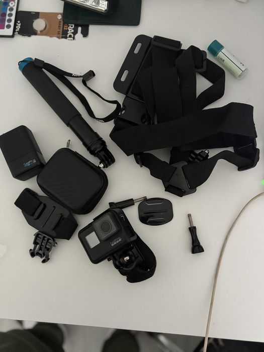 Go Pro Hero 7 Black ham piept maner telescopic suport prindere rapida 2 baterii