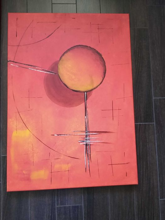 Модернистична картина/триптих/акрил в/у платно/немска художничка/2005