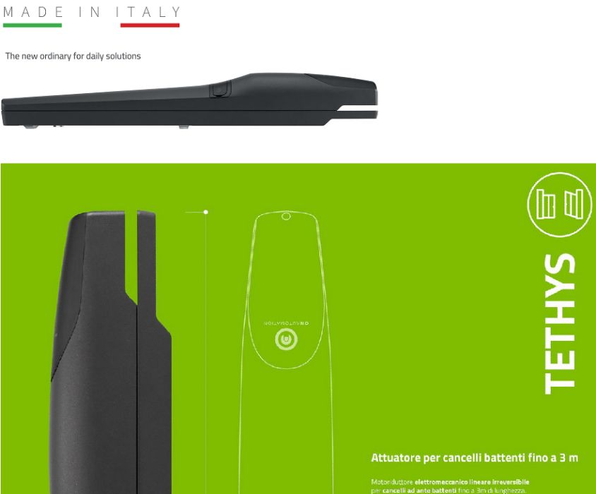 Kit automatizare poarta batanta Tethys ultra kit, max.3m/aripa