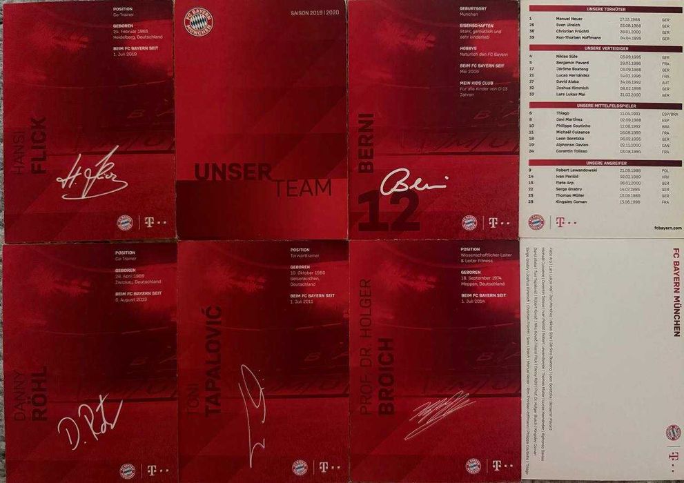 Байерн Мюнхен - сезон 2019/20 картички