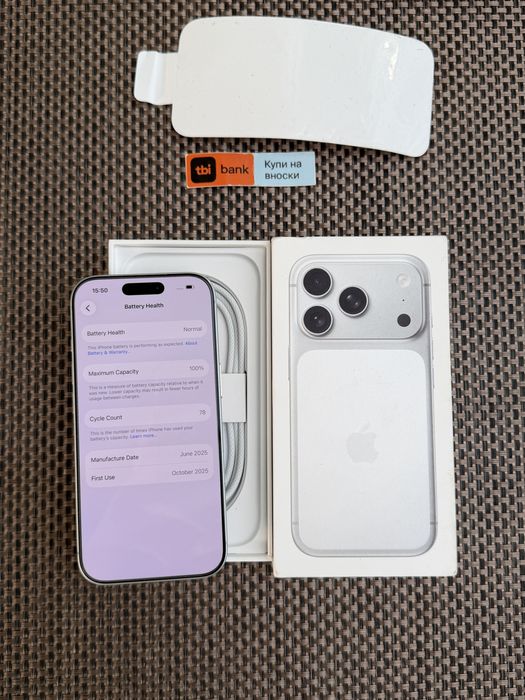 НОВ! *ЛИЗИНГ* iPhone 17 Pro 256Gb Silver / Гаранция