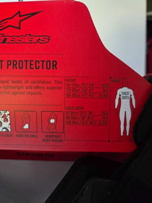Alpinestars A10 V2 full chest protector
