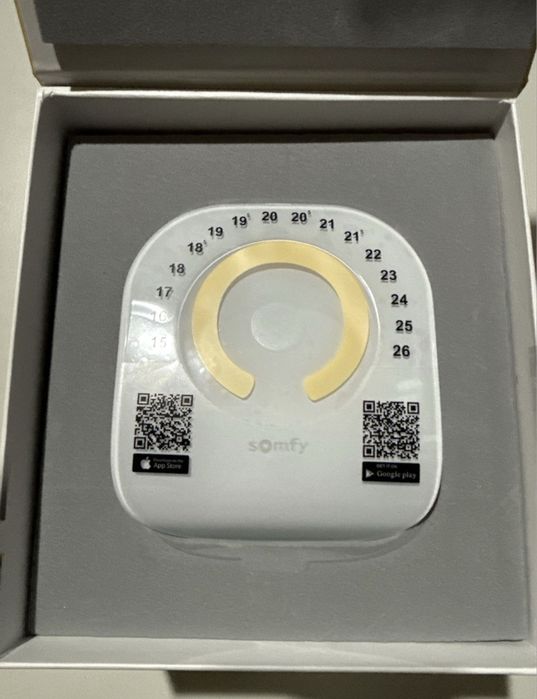 Somfy Connected Thermostat V2 Termostat Smart WiFi cu Fir Centrala Gaz Incalzire Pardoseala TaHoma Alexa Google Home Resigilat Open Box