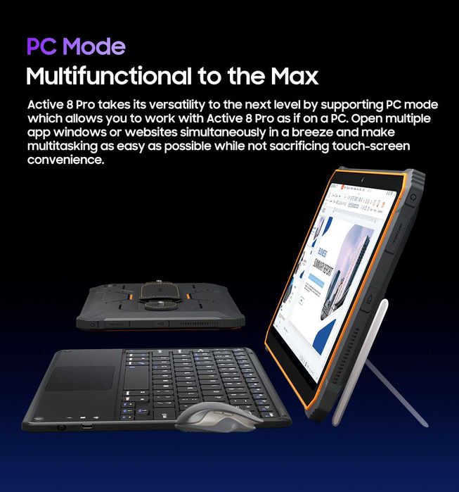 Планшет Blackview Active 8 Pro 22000mah Dual Sim с блютуз клавиатурой