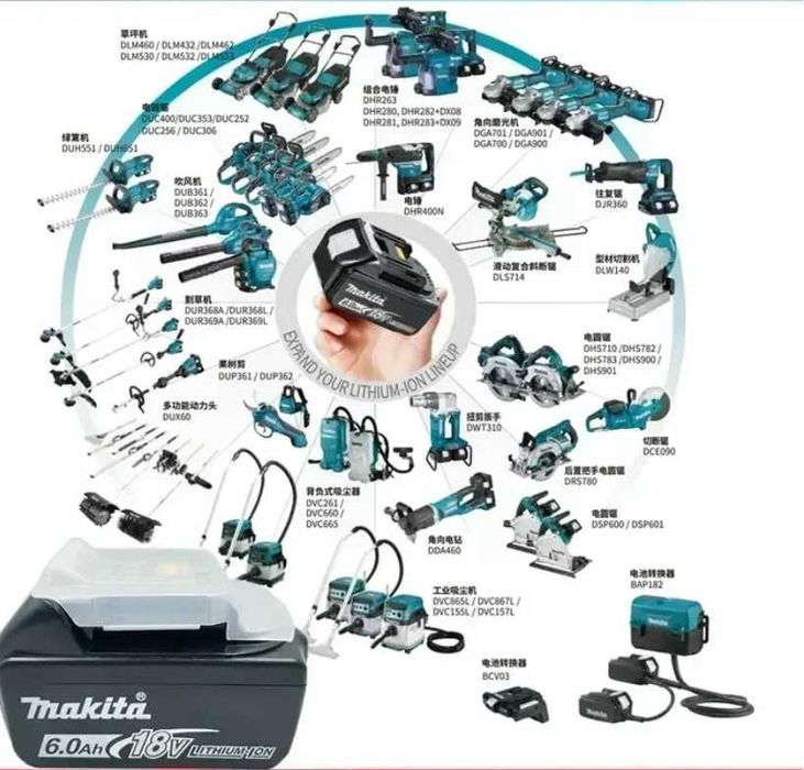 MAKITA BL1860 6 Ah  Литиево-йонна акумулаторна батерия